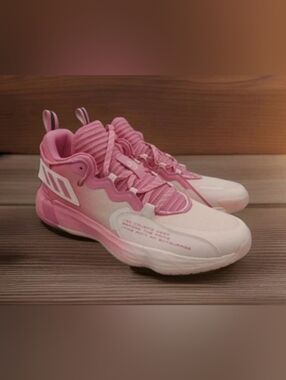 Adidas EXTPLY DAMIAN MILLIARD Women’s Pink and White Athletic Sneakers.